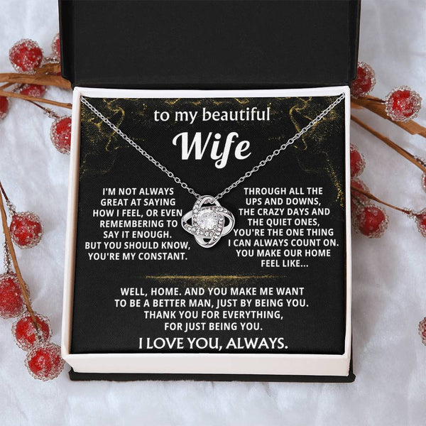 To My Wife, You're my constant, my home.