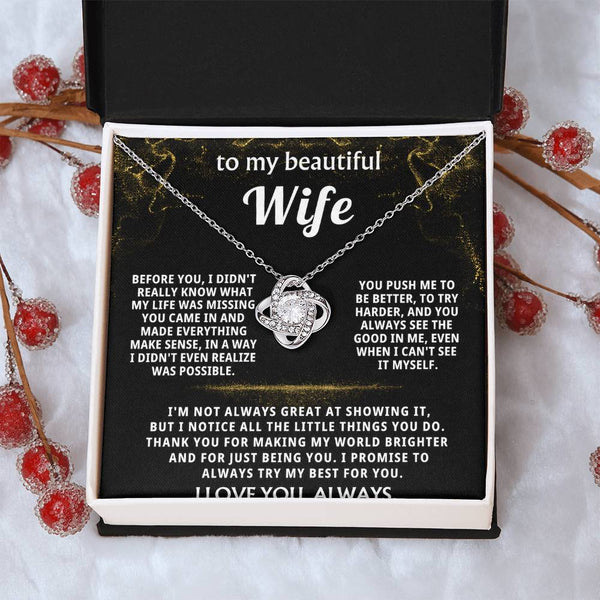 To My Wife, You make everything make sense.