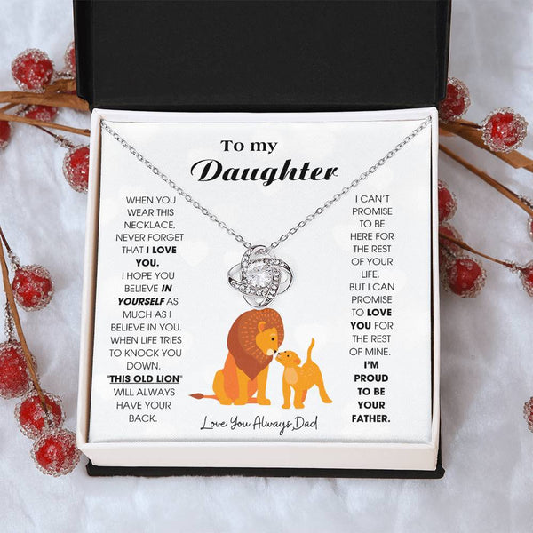 To My Daughter - When you wear this necklace, never forget that I LOVE YOU