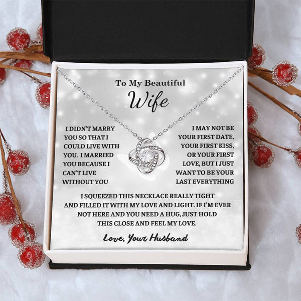 To My Wife , Love Knot necklace , Gift For Soulmate , Gift For Wife, Wife Birthday Gift, Anniversary Gift For Wife, Wife Necklace