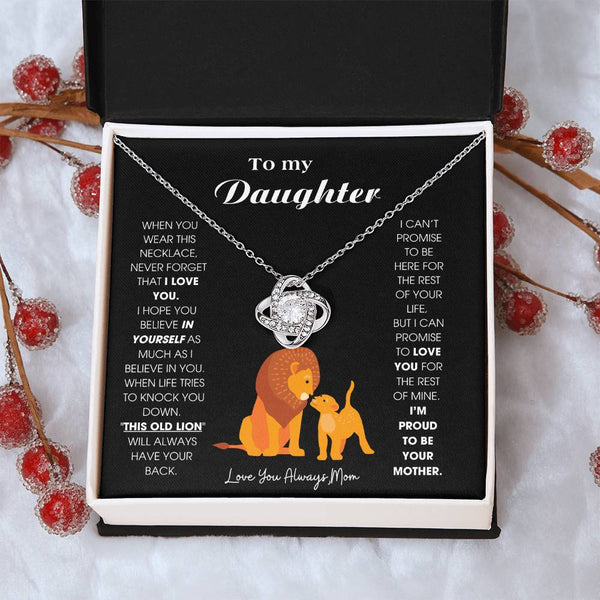 [ Few left only ] To My Daughter - When you wear this necklace, never forget that I LOVE YOU [ Gift From Mom ]