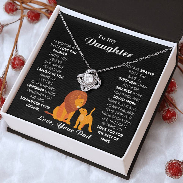 [Love Knot necklace ] To My Daughter, Never Forget That I Love You Forever