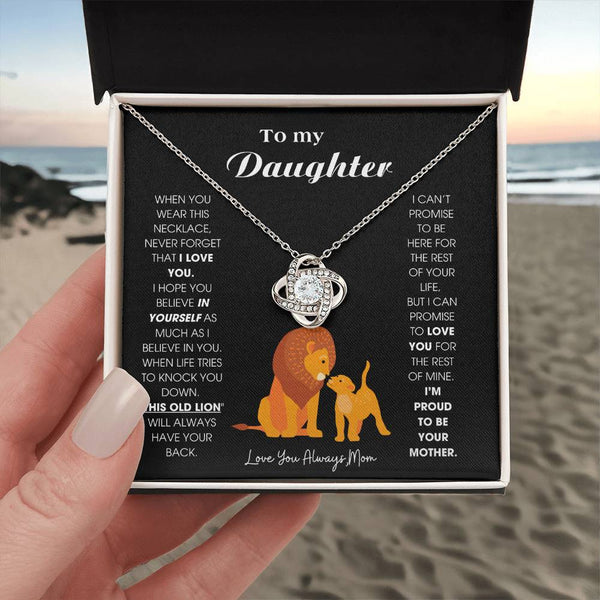 [ Few left only ] To My Daughter - When you wear this necklace, never forget that I LOVE YOU [ Gift From Mom ]