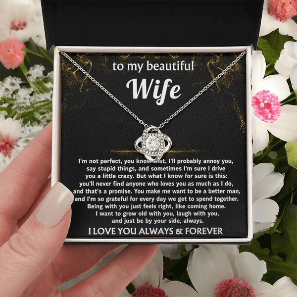 To My Wife, I'll love you always, that's a promise.