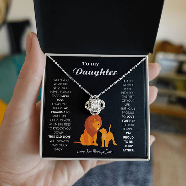 To My Daughter - When you wear this necklace, never forget that I LOVE YOU [ Gift From Dad ]
