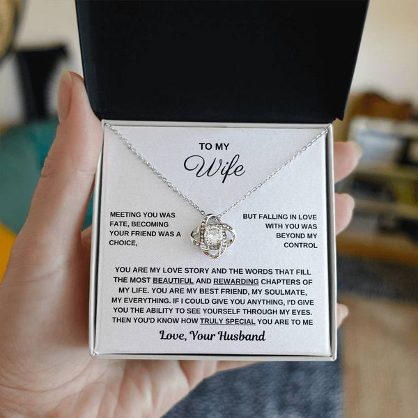 To My Wife, You Are Truly Special To Me - Love Knot Necklace
