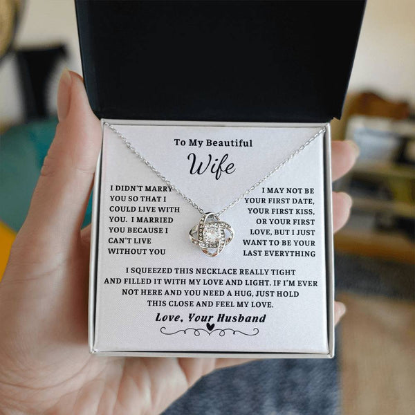 To My Wife , Forever love necklace , Gift For Wife, Wife Birthday Gift, Anniversary, Wife Necklace, Love Knot
