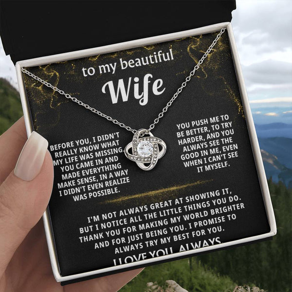 To My Wife, You make everything make sense.