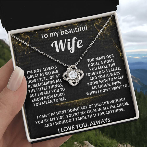 To My Wife, You're my calm in all the chaos.