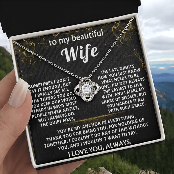 To My Wife, You're my anchor in everything.
