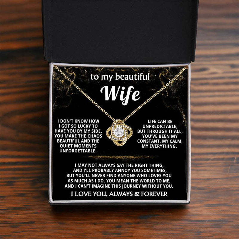 To My Wife, You are my constant, my calm, my everything.
