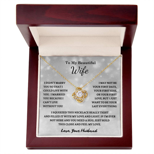 To My Wife , Love Knot necklace , Gift For Soulmate , Gift For Wife, Wife Birthday Gift, Anniversary Gift For Wife, Wife Necklace