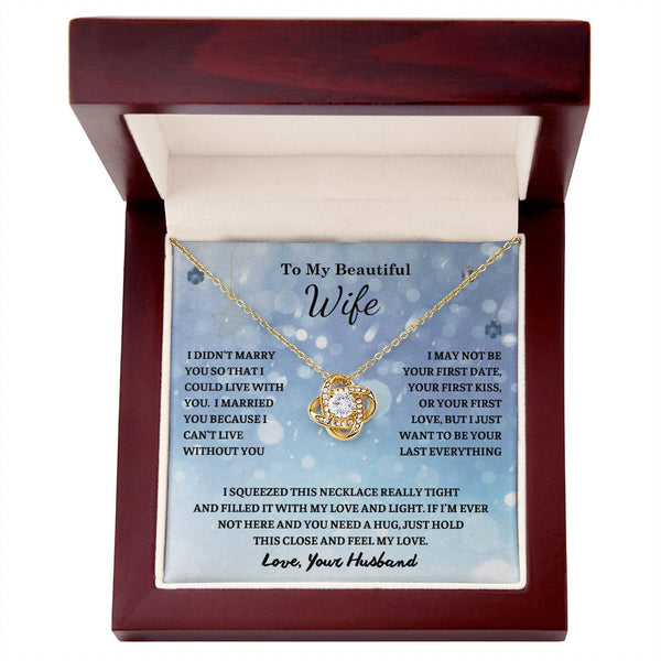 Christmas Gift For Her , To My Wife , Anniversary Gift , Gifts for women , Necklace , Love Knot