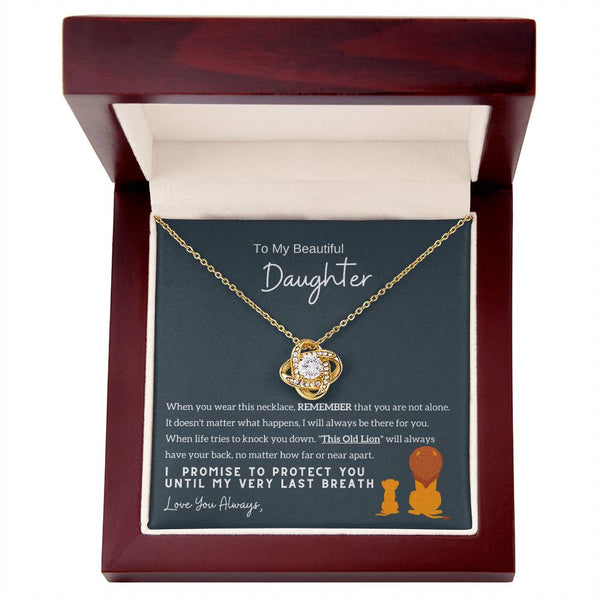 Top Gift For Daughter, To Daughter From Mom ,To Daughter From Dad , Daughter Necklace Gift, Love Knot
