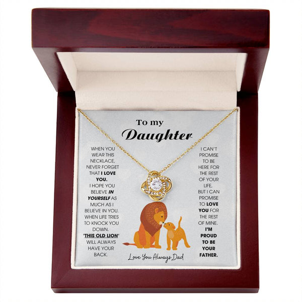 To My Daughter - When you wear this necklace, never forget that I LOVE YOU
