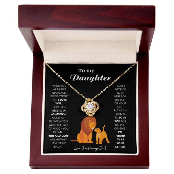 To My Daughter - When you wear this necklace, never forget that I LOVE YOU [ Gift From Dad ]