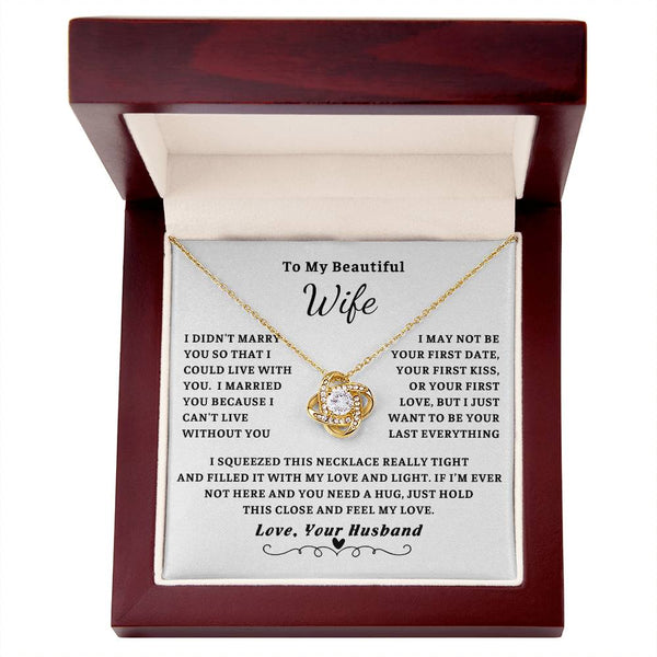 To My Wife , Forever love necklace , Gift For Wife, Wife Birthday Gift, Anniversary, Wife Necklace, Love Knot