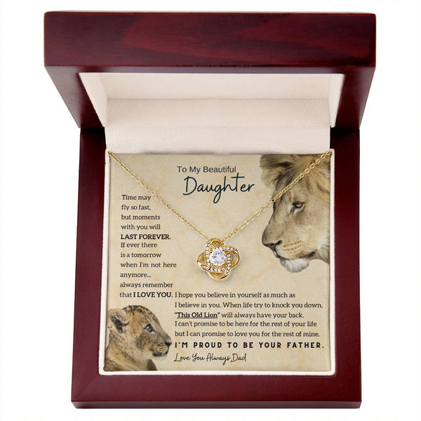[Only a few left] To My Beautiful Daughter - Moments With You Will Last Forever (Love knot)