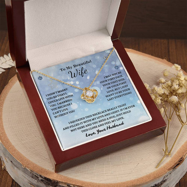 Christmas Gift For Her , To My Wife , Anniversary Gift , Gifts for women , Necklace , Love Knot