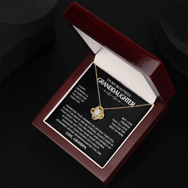 Gift From Grandpa To Granddaughter, Granddaughter Jewelry Gift, Granddaughter Necklace,  Gift For Her, Love Knot