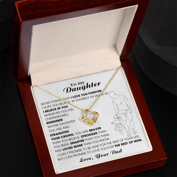 [Only a few left] To My Daughter, Never Forget That I Love You Forever (Love knot)