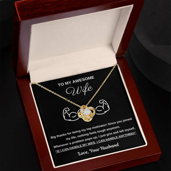 To My Awesome Wife, You Are My Top Motivator - Love Knot Necklace