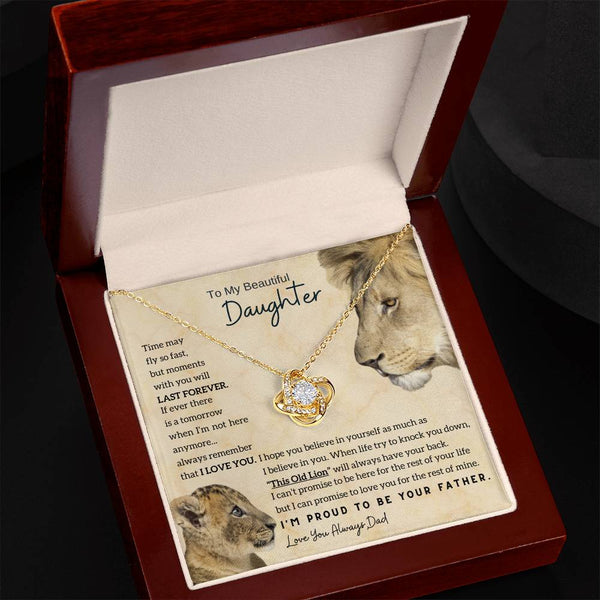 [Only a few left] To My Beautiful Daughter - Moments With You Will Last Forever (Love knot)