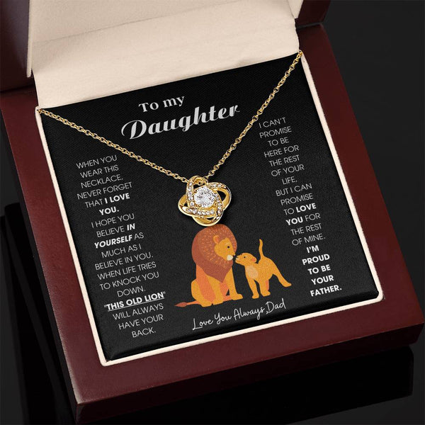 To My Daughter - When you wear this necklace, never forget that I LOVE YOU [ Gift From Dad ]