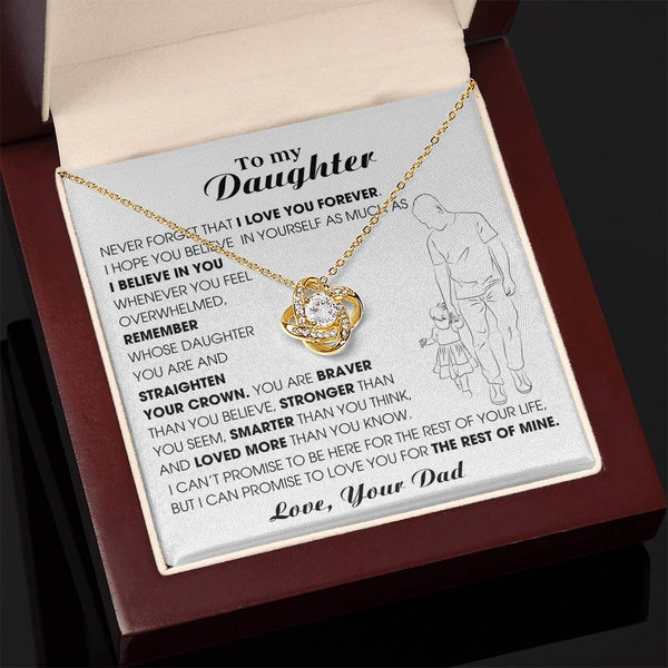 [Only a few left] To My Daughter, Never Forget That I Love You Forever (Love knot)