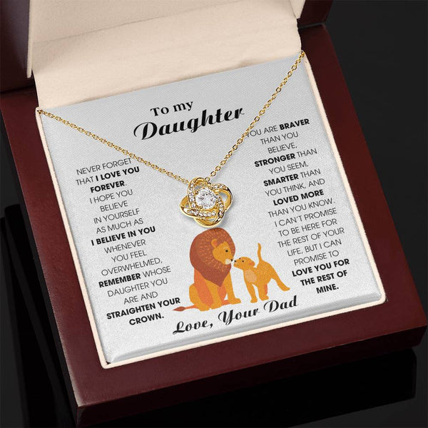 [ Few left only ] To My Daughter, Never Forget That I Love You Forever (Love knot)
