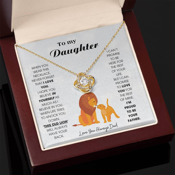 To My Daughter - When you wear this necklace, never forget that I LOVE YOU
