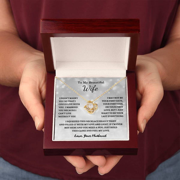 To My Wife , Love Knot necklace , Gift For Soulmate , Gift For Wife, Wife Birthday Gift, Anniversary Gift For Wife, Wife Necklace