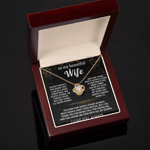 To My Wife, You mean the world to me.