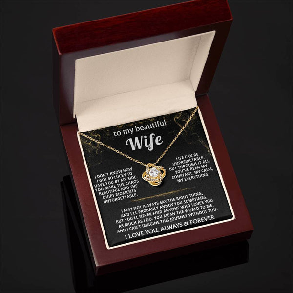 To My Wife, You are my constant, my calm, my everything.