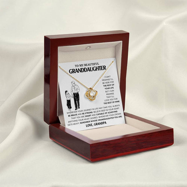 To My Granddaughter Necklace, Granddaughter Jewelry Gift,  Granddaughter Necklace,  Gift For Her, Gifts From Grandpa,  Love Knot