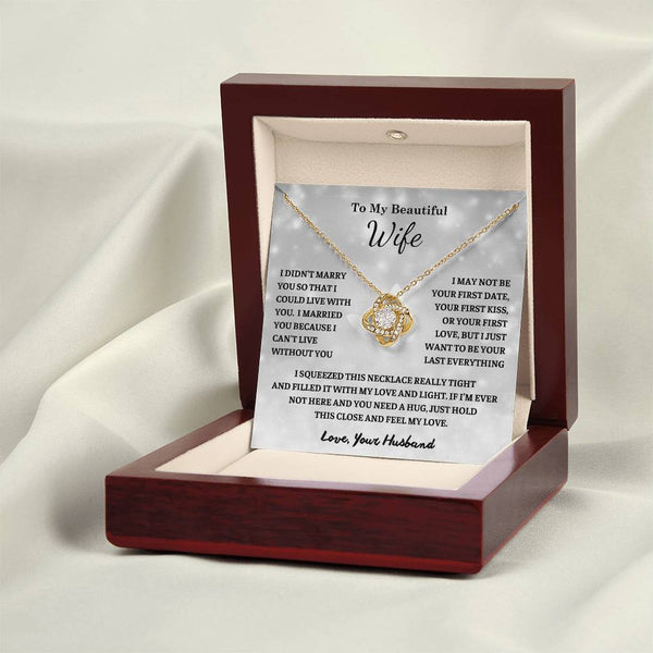 To My Wife , Love Knot necklace , Gift For Soulmate , Gift For Wife, Wife Birthday Gift, Anniversary Gift For Wife, Wife Necklace