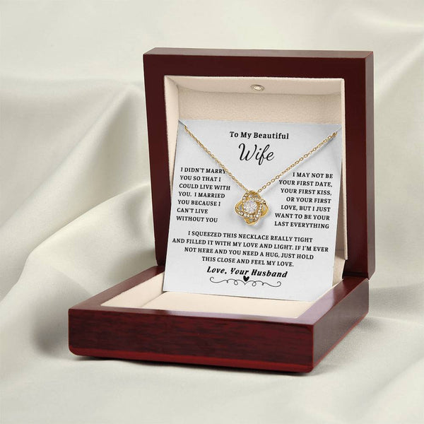To My Wife , Forever love necklace , Gift For Wife, Wife Birthday Gift, Anniversary, Wife Necklace, Love Knot