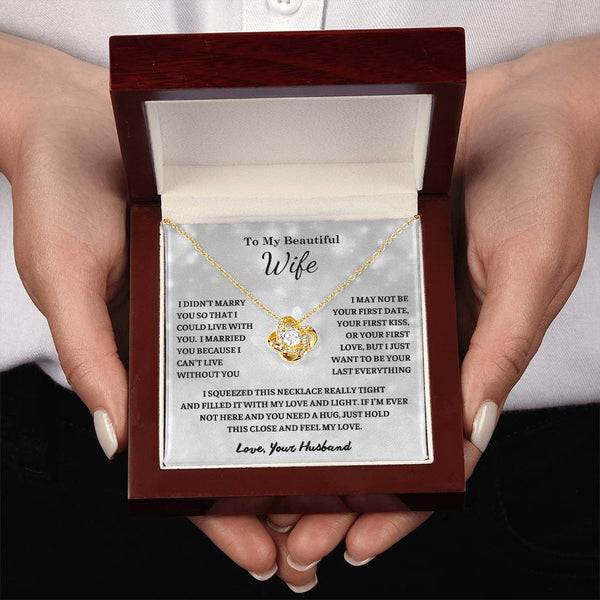To My Wife , Love Knot necklace , Gift For Soulmate , Gift For Wife, Wife Birthday Gift, Anniversary Gift For Wife, Wife Necklace