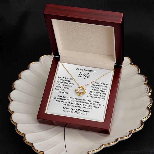 To My Wife , Forever love necklace , Gift For Wife, Wife Birthday Gift, Anniversary, Wife Necklace, Love Knot