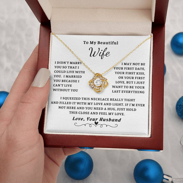 To My Wife , Forever love necklace , Gift For Wife, Wife Birthday Gift, Anniversary, Wife Necklace, Love Knot