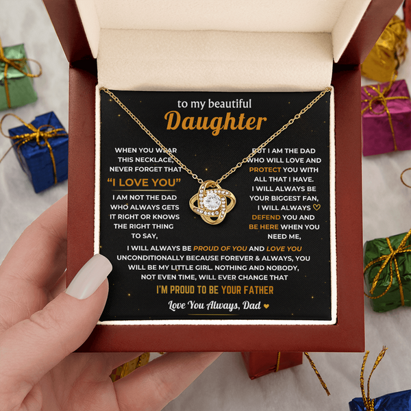 To My Daughter, Dad Will Always Protect You - Love Knot