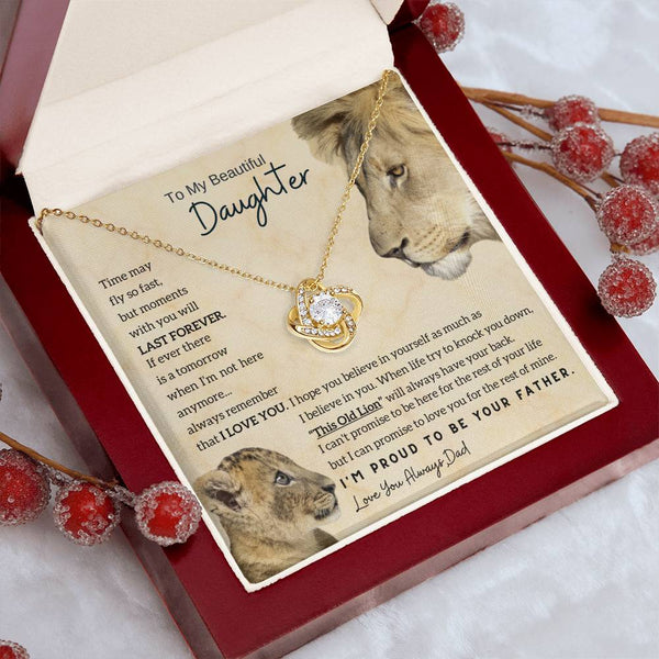 [Only a few left] To My Beautiful Daughter - Moments With You Will Last Forever (Love knot)