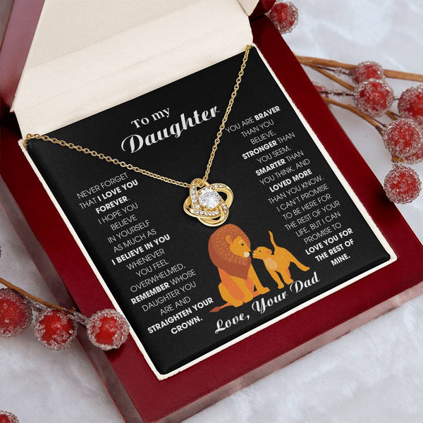 [Love Knot necklace ] To My Daughter, Never Forget That I Love You Forever