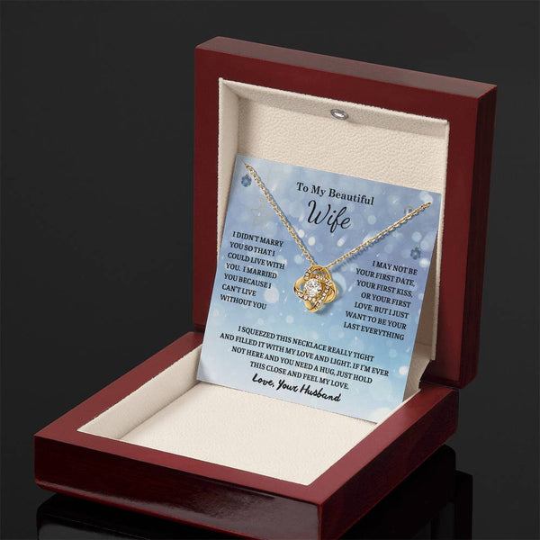 Christmas Gift For Her , To My Wife , Anniversary Gift , Gifts for women , Necklace , Love Knot