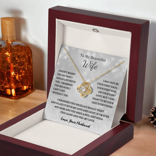 To My Wife , Love Knot necklace , Gift For Soulmate , Gift For Wife, Wife Birthday Gift, Anniversary Gift For Wife, Wife Necklace