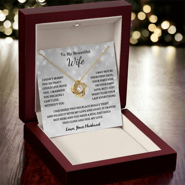To My Wife , Love Knot necklace , Gift For Soulmate , Gift For Wife, Wife Birthday Gift, Anniversary Gift For Wife, Wife Necklace