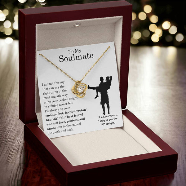 To My Beautiful Soulmate ,  Gift For Soulmate , Gift For Wife,  Forever Love Necklace, Top Gift for Women, Funny card
