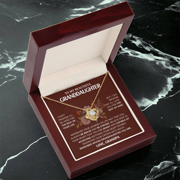 To My Granddaughter Necklace, Granddaughter Jewelry Gift,  Granddaughter Necklace,  Gift For Her, Best Gift For Girls,  Love Knot