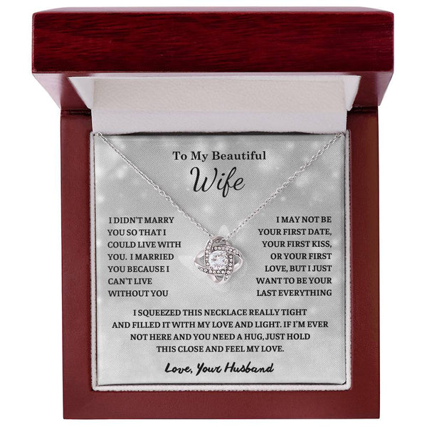 To My Wife , Love Knot necklace , Gift For Soulmate , Gift For Wife, Wife Birthday Gift, Anniversary Gift For Wife, Wife Necklace