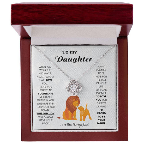 To My Daughter - When you wear this necklace, never forget that I LOVE YOU